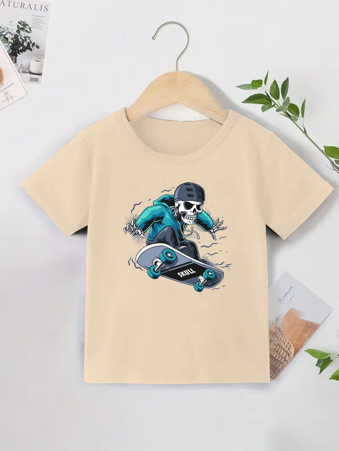 Funny Skull With Skateboard T-shirt