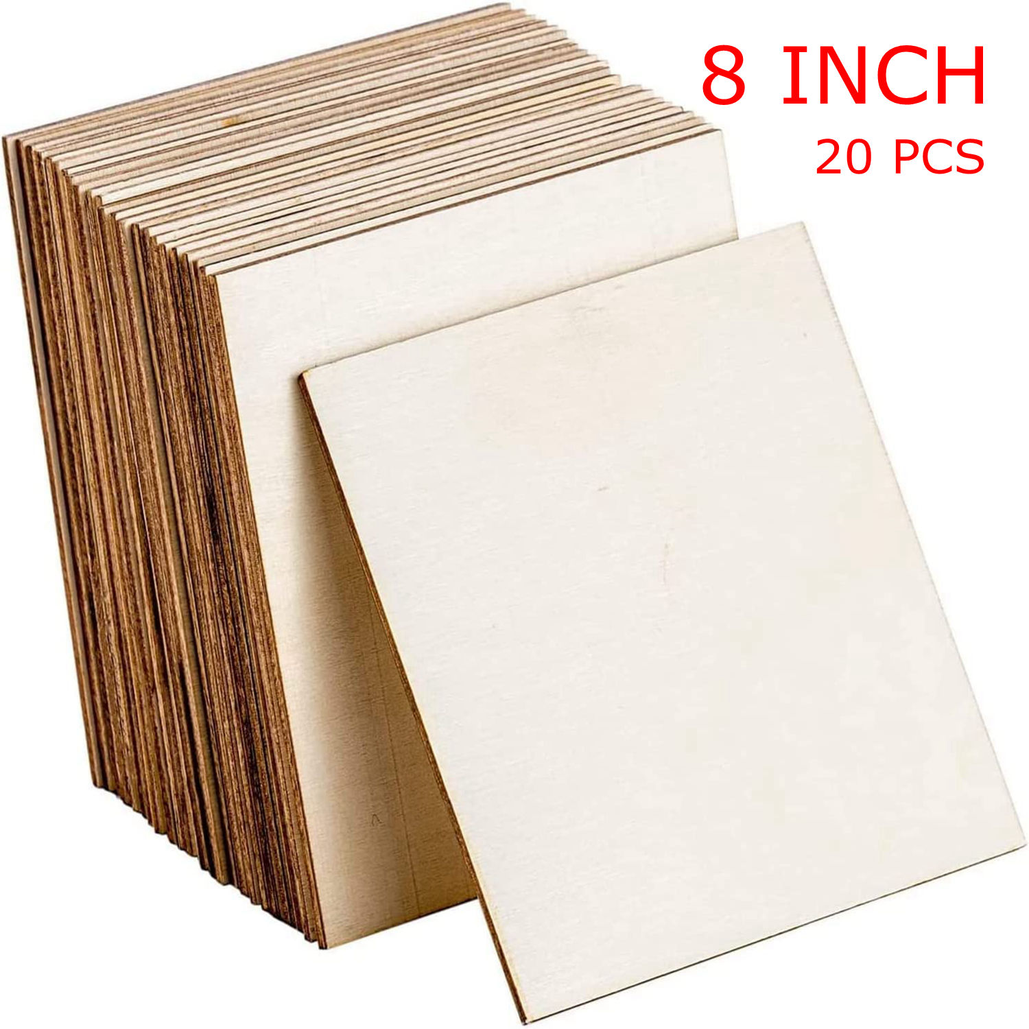 10 Pack Basswood Sheets 3mm 10 x 10 x 1/8 Inch Plywood Board, Thin  Natural