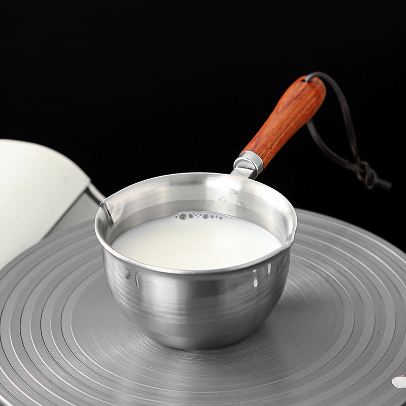 Nonstick Mini Sauce Pan Small Soup Pot Milk Pan Wooden Handle Hot Oil Pan  Butter Melting