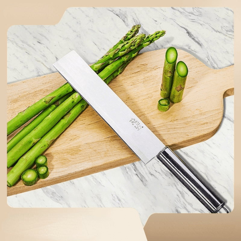 Stainless Steel Mezzaluna Knife And Wood Cutting Board Set - Temu