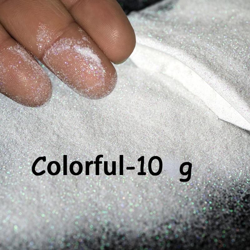 10g 0.1mm Extra Fine Nail Glitter Iridescent Sugar Sand Powder