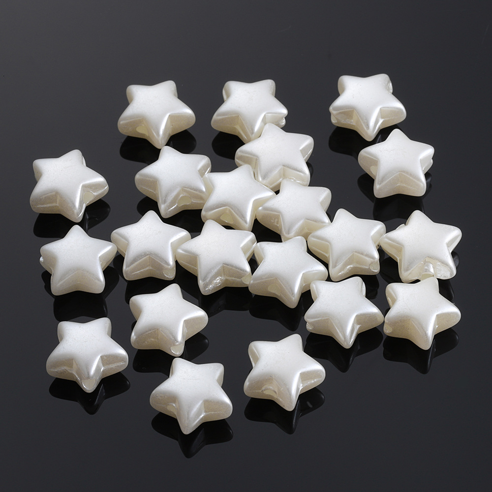 Imitation Pearl Acrylic White Star Shell Conch Heart Beads - Temu