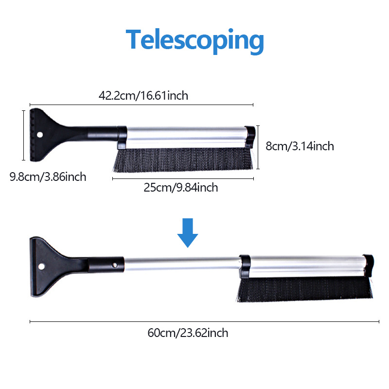 Multifunktionale Teleskop-auto-schneeschaufel Aus Aluminiumlegierung,  Teleskop-schneeschaufel, Auto-enteisungsschaufel, Auto-schneeschaufel,  Winter-schneeschaufel - Auto - Temu