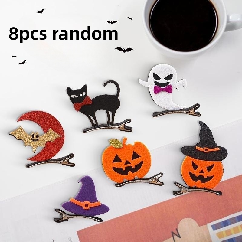 Halloween Pumpkin Ghost Hairpins Creative Hair Accessories - Temu