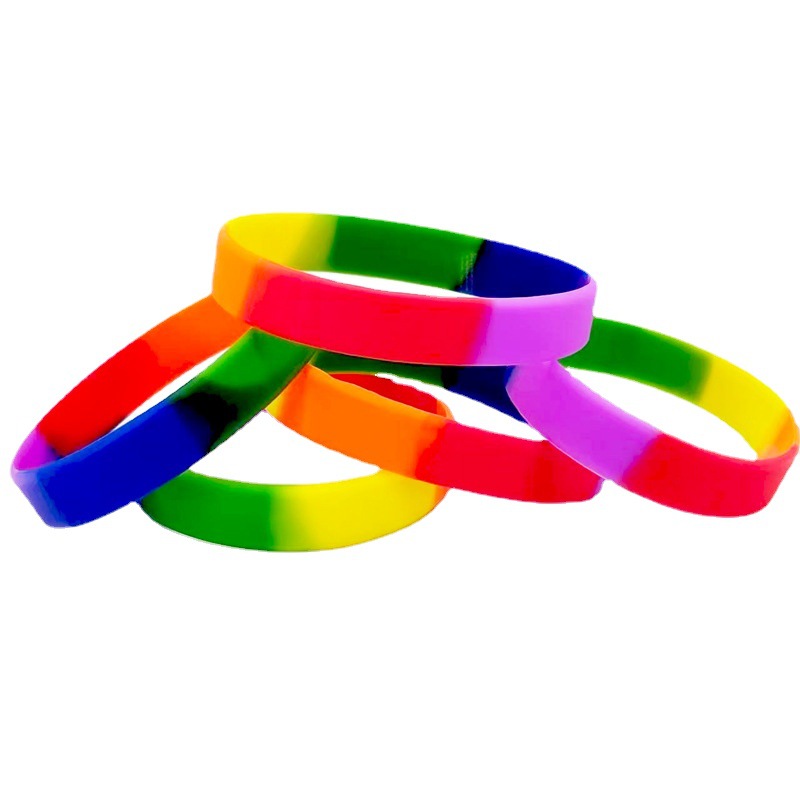 1/12/24/48/100 Pieces Silicone Bracelets Rubber Wristbands Colored Rubber Bracelets Solid Blank Bracelet Sports Bands Plain Silicone Stretch