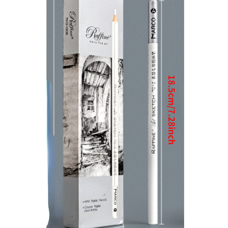 Professional Artist White Charcoal Pencil by Marco Raffine