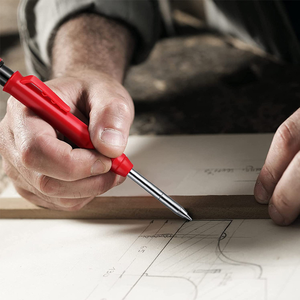 Matita Da Carpentiere Solida Con 6 Ricariche Temperamatite Integrato Foro  Profondo Matita Meccanica Strumenti Per La Lavorazione Del Legno  Carpenteria Scriber - Arte, Artigianato E Cucito - Temu Switzerland