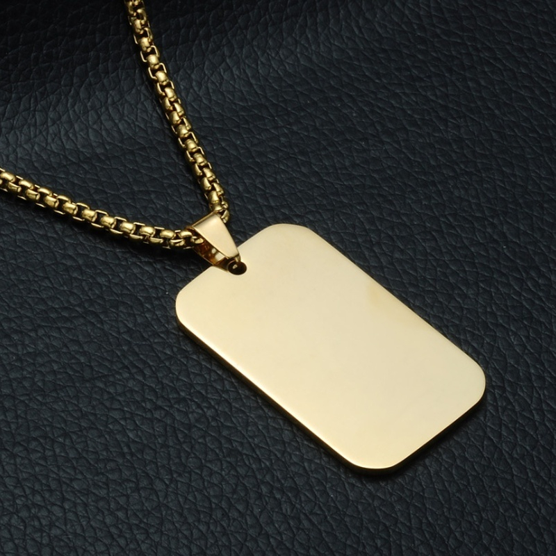 1pc Stainless Steel Engraved Necklace, Fashion Military Badge Pendant With  Cross Dog Tag Pendant For Men