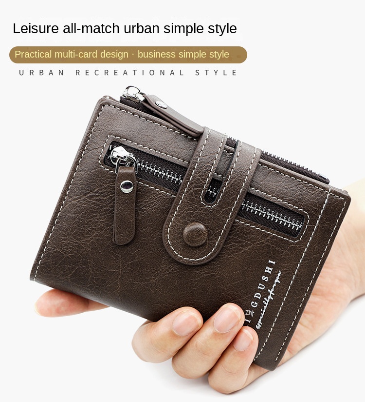 Leather Money Clip Card Holder (With Snap Closure)