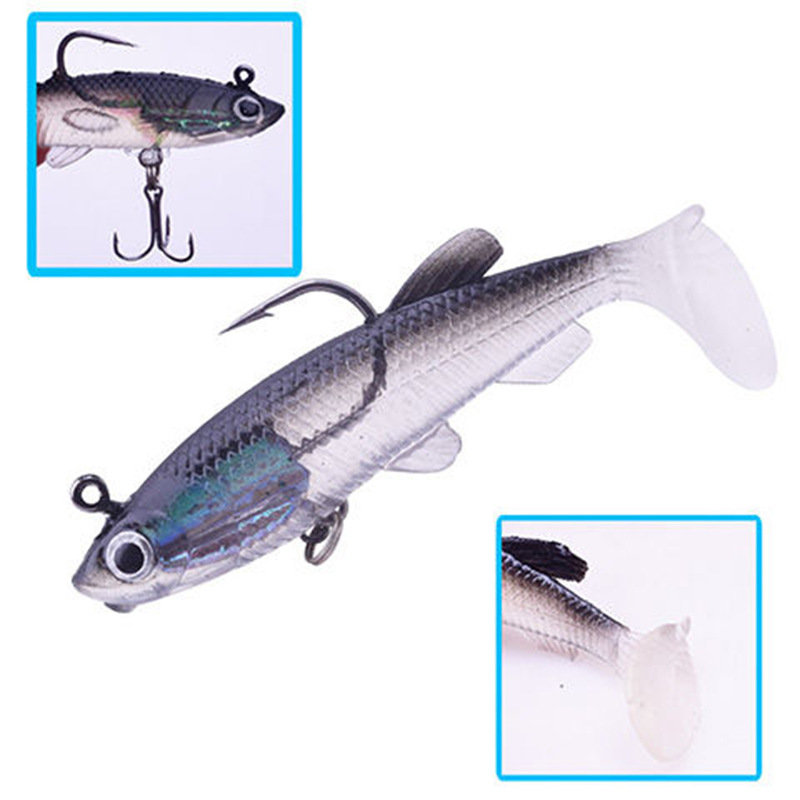 8cm T tail Soft Fish Lure With Lead Head Hook 3.15inch - Temu