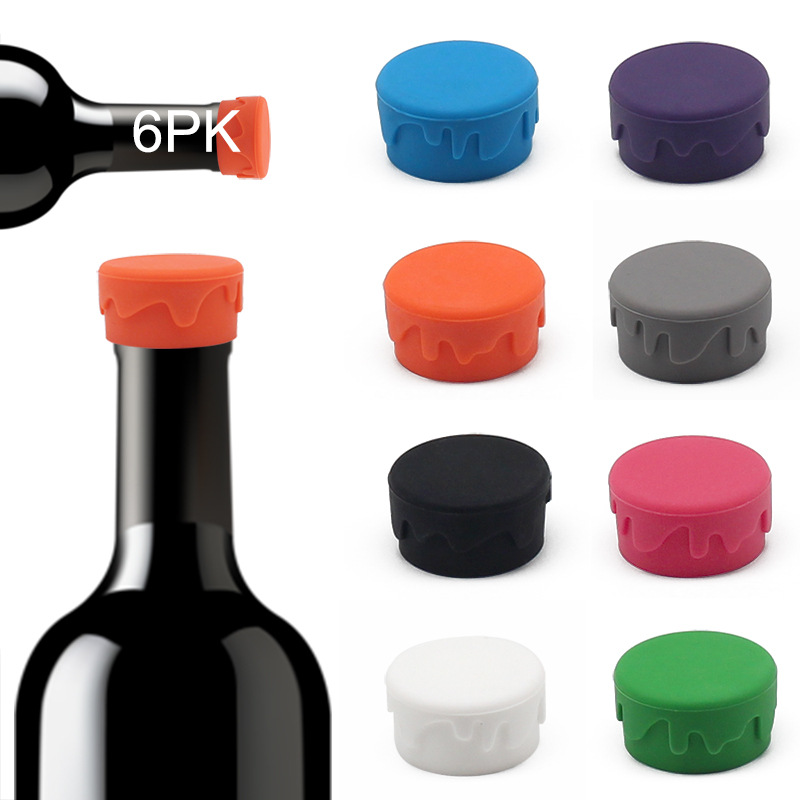 8 tapones de vino de silicona blanca para botellas de vino, tapones  reutilizables para botellas de vidrio de cerveza, reemplazo de corcho de  vino