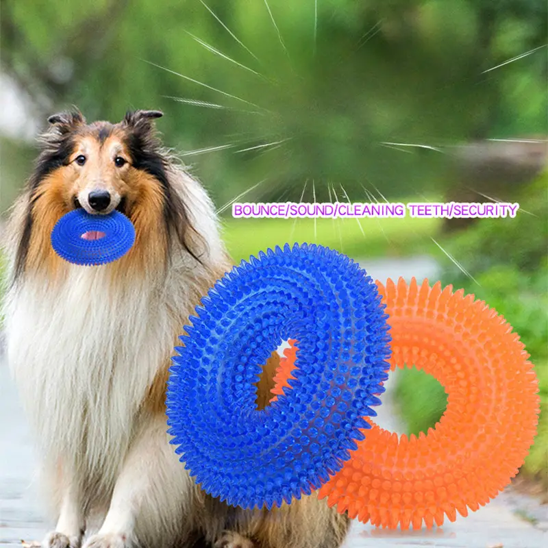 Durable Dog Chew Toys Tpr Burr Ring