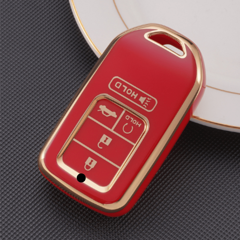  WeiZhenZJYiWu Key fob Cover ，Two different materials keychain  Accessories，5 colors TPU key Cover .for Honda Accord Civic etc Smart Key 。  (White-A) : Automotive