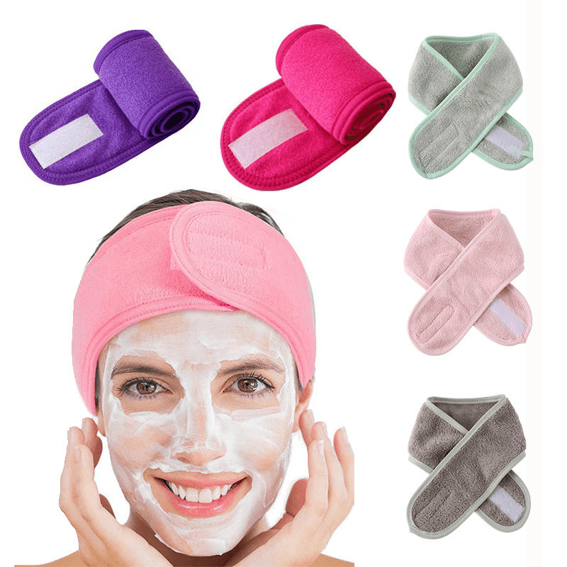 6 Pack Spa Bandeau Cheveux Enveloppe Douche Facial Bain Fleece