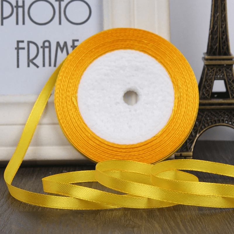 (25 yards/roll) 6mm Silk Satin Ribbons Christmas Halloween Birthday Party  Gift Wrapping Ribbons DIY Handmade Crafts Material