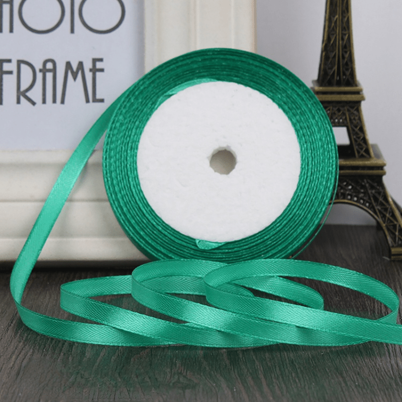 (25 yards/roll) 6mm Silk Satin Ribbons Christmas Halloween Birthday Party  Gift Wrapping Ribbons DIY Handmade Crafts Material