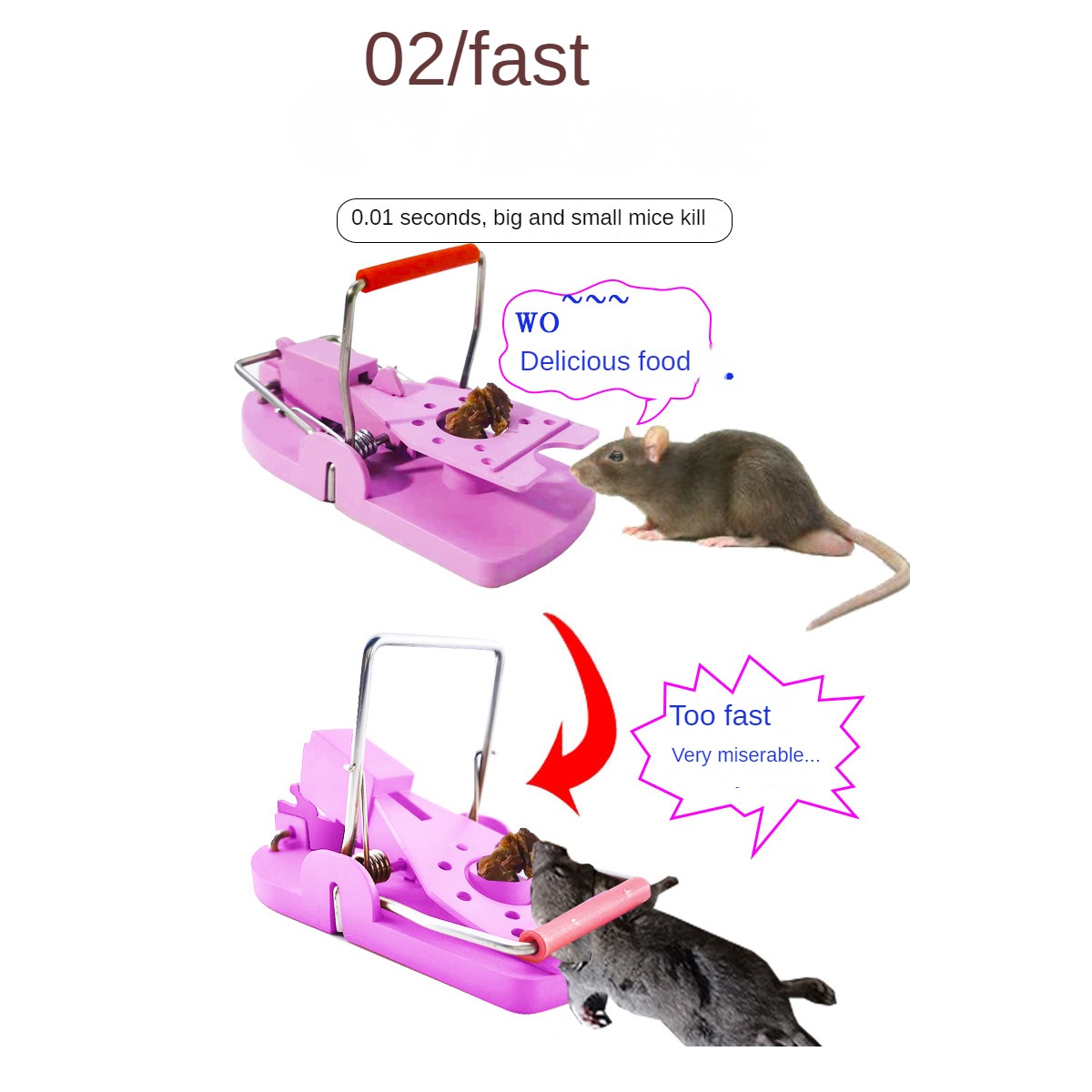 Humane Plastic Rat Rodent Control Catcher Trap Electric Mouse