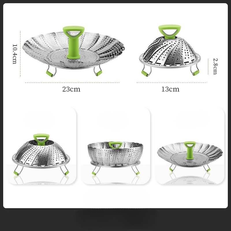 Stainless Steel Collapsible Vegetable Steamer, Small