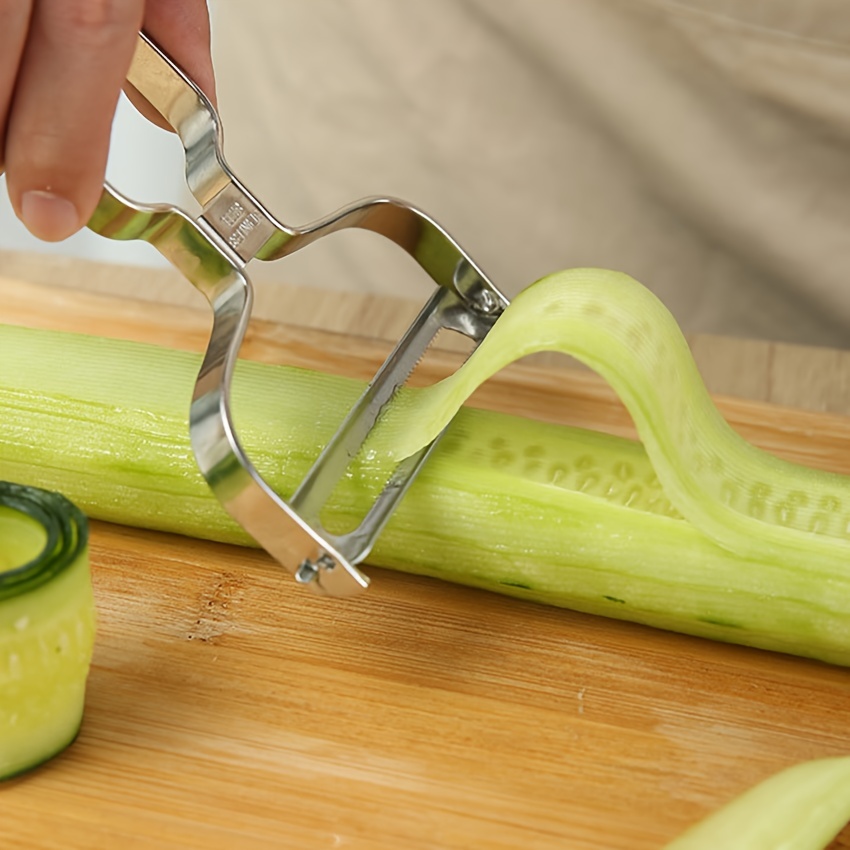 Peeler - Pelador de frutas de boca ancha de repollo Cuchillo de acero  inoxidable para ensaladas y verduras, ralladores - Máquina de frutas de  repollo