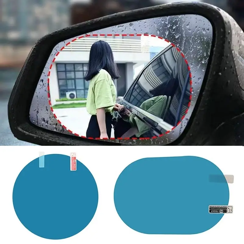 2 Stück Auto-LKW-Rückspiegel, Regenschutzfolie, Fensterglas, Antibeschlag,  Antireflex, Klar, Wasserdicht, Aufkleber In Mehreren Größen
