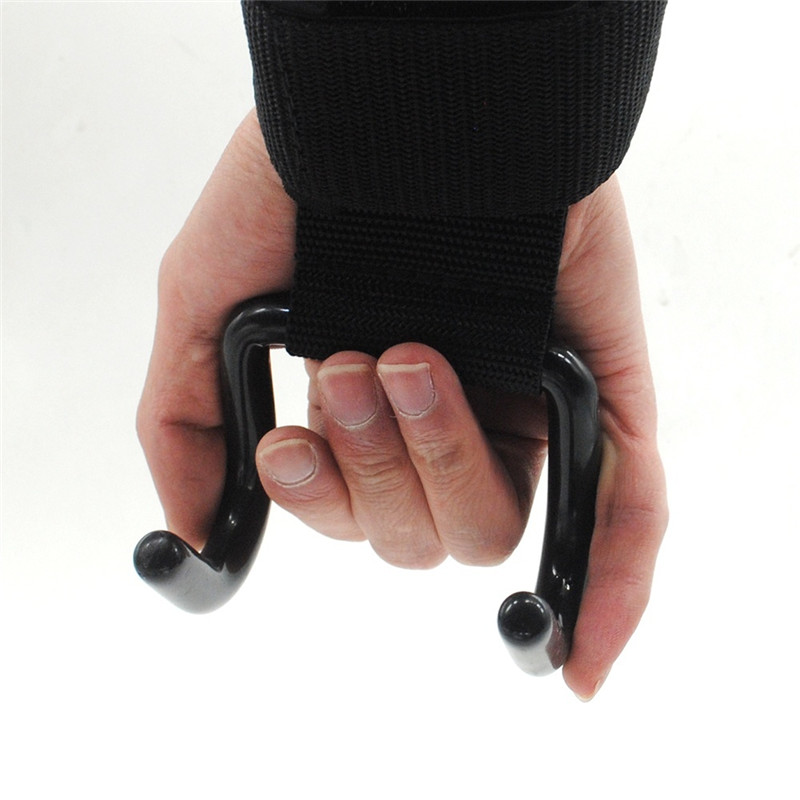 Pair Weight Lifting Hook Gloves for Gym Training Gym Training Hook Lifting  Grip Gym Training Wrist Strap Fitness Grip Hook Dumbbel