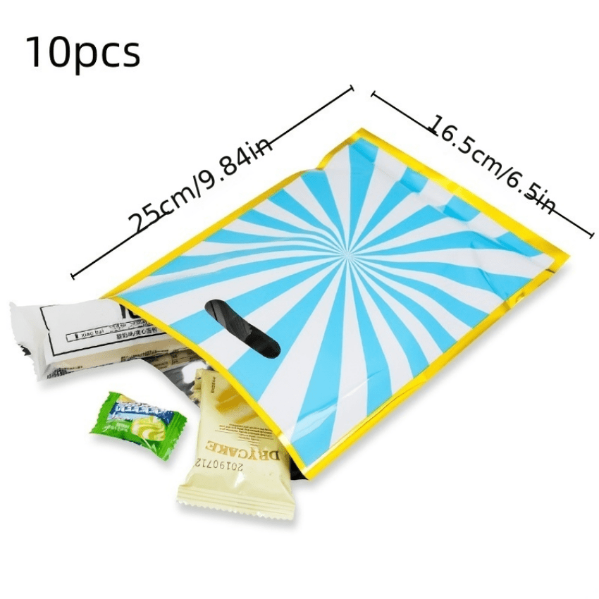 10pcs Striped Patterned Gift Packaging Bags