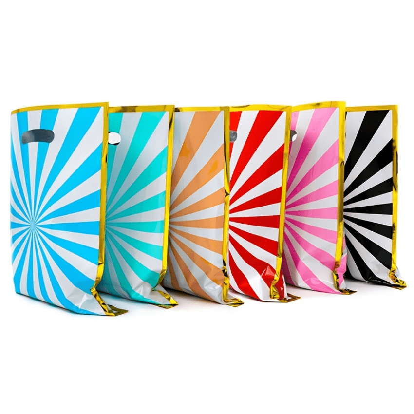 10pcs Striped Patterned Gift Packaging Bags