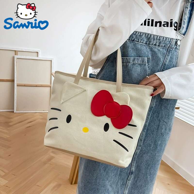 Hello Kitty Bag New Vintage Brown Women's Bag Cartoon Printed Luxury Handbag  Pillow Bags Korean Versatile Fashion Y2k 2023 - Temu Australia