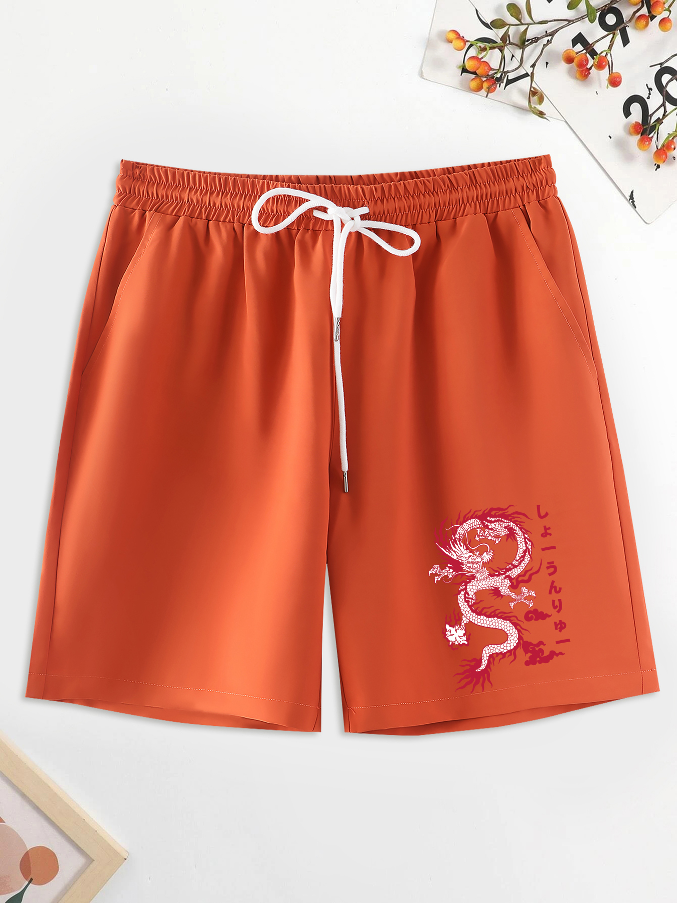 Drip Print Comfy Active Shorts Mens Casual Slant Pocket Stretch Waist  Drawstring Shorts For Summer, Buy More, Save More