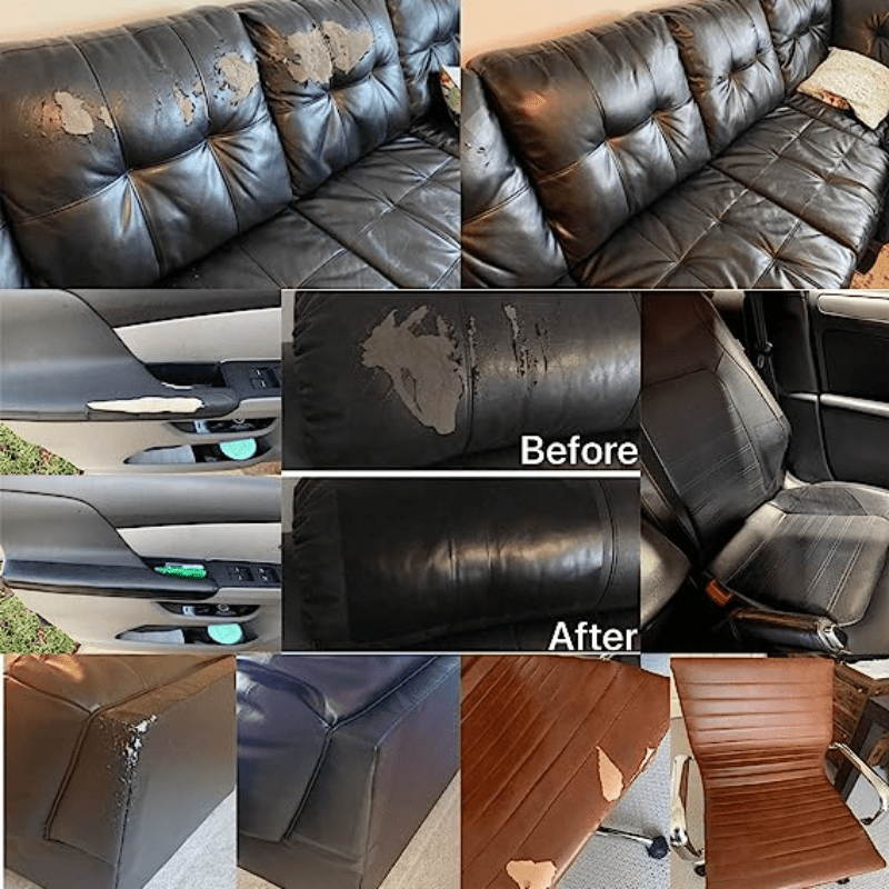 Leather Repair Tape Black Self-Adhesive Patch for Car Seats Couch