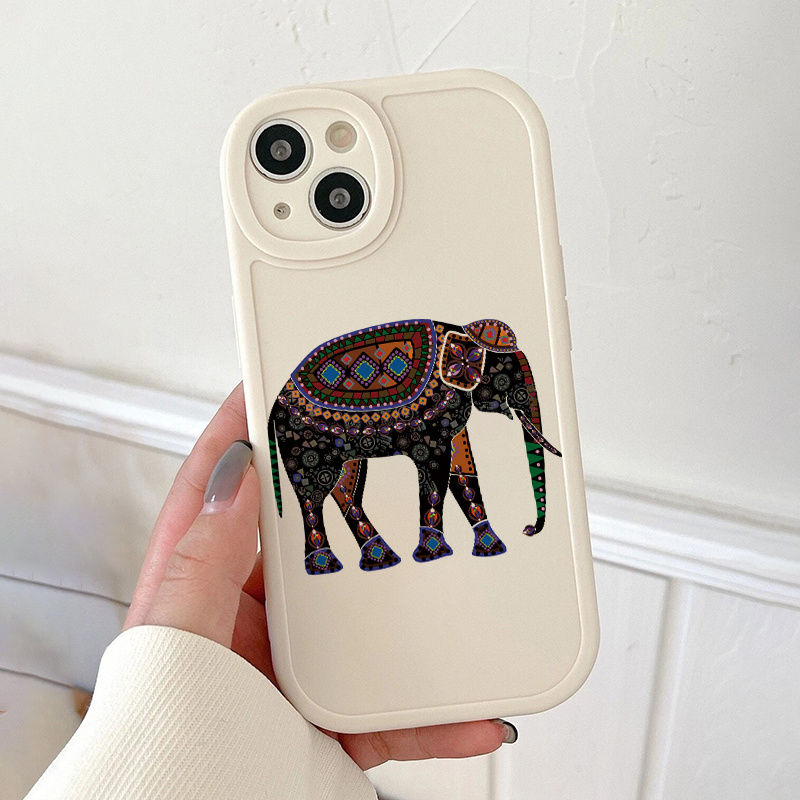 2pcs 1pc black case 1pc white case elephant graphic anti Temu