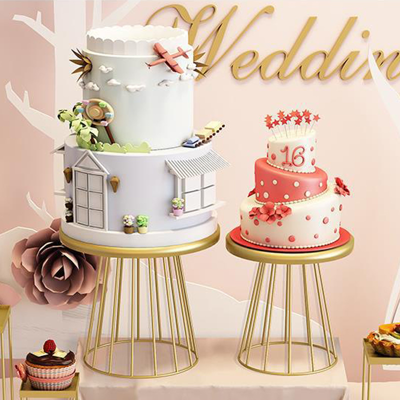 Soporte de pedestal para exhibición de cilindros para fiestas, soporte de  metal para tartas para fiestas, cumpleaños, decoración de bodas, Cilindros