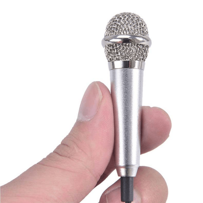 Mini Microphone Argent / Microphone Téléphone