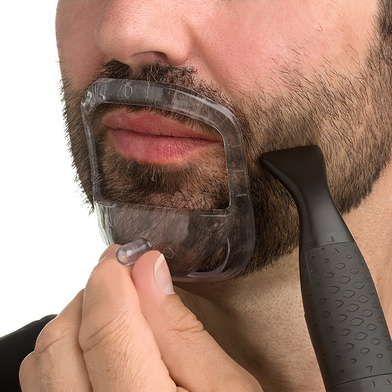 

5pcs/set Beard Styling Tool Transparent Beard Goatee Shaving Template For Men Husband Dad Gift