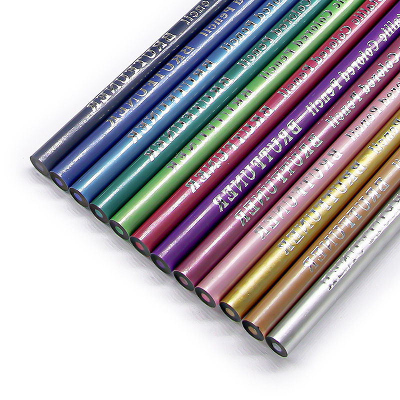 Pencil Set Sketch Water Soluble Oily Metallic Colored - Temu