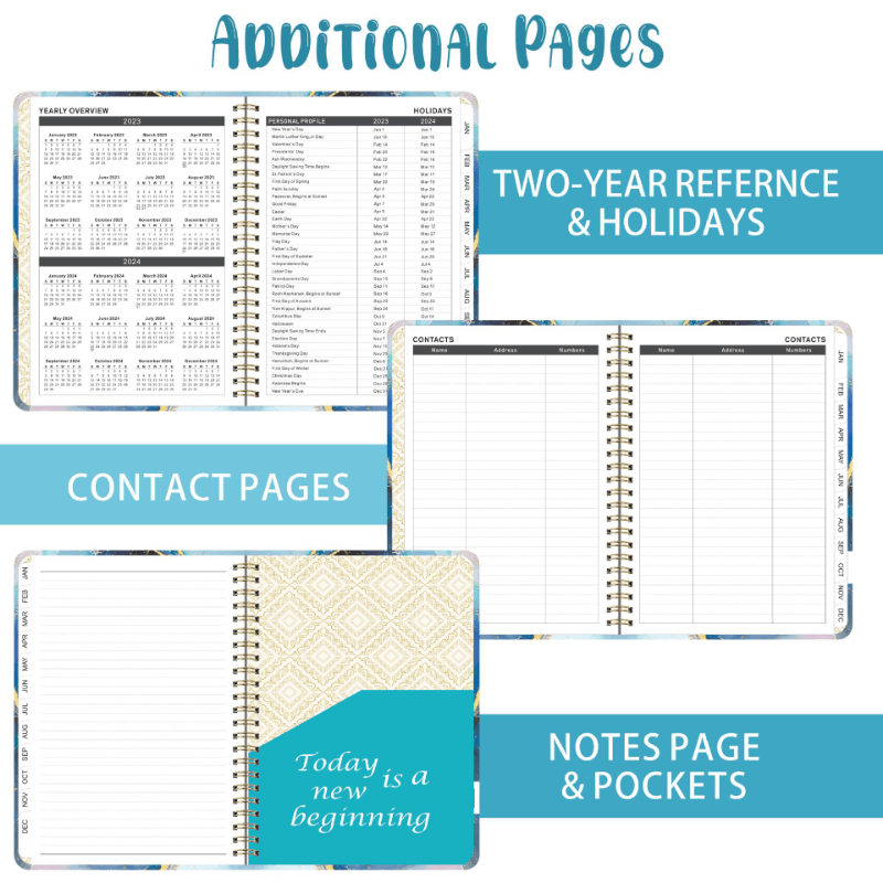 English A5 Planner Loose Leaf Notebook