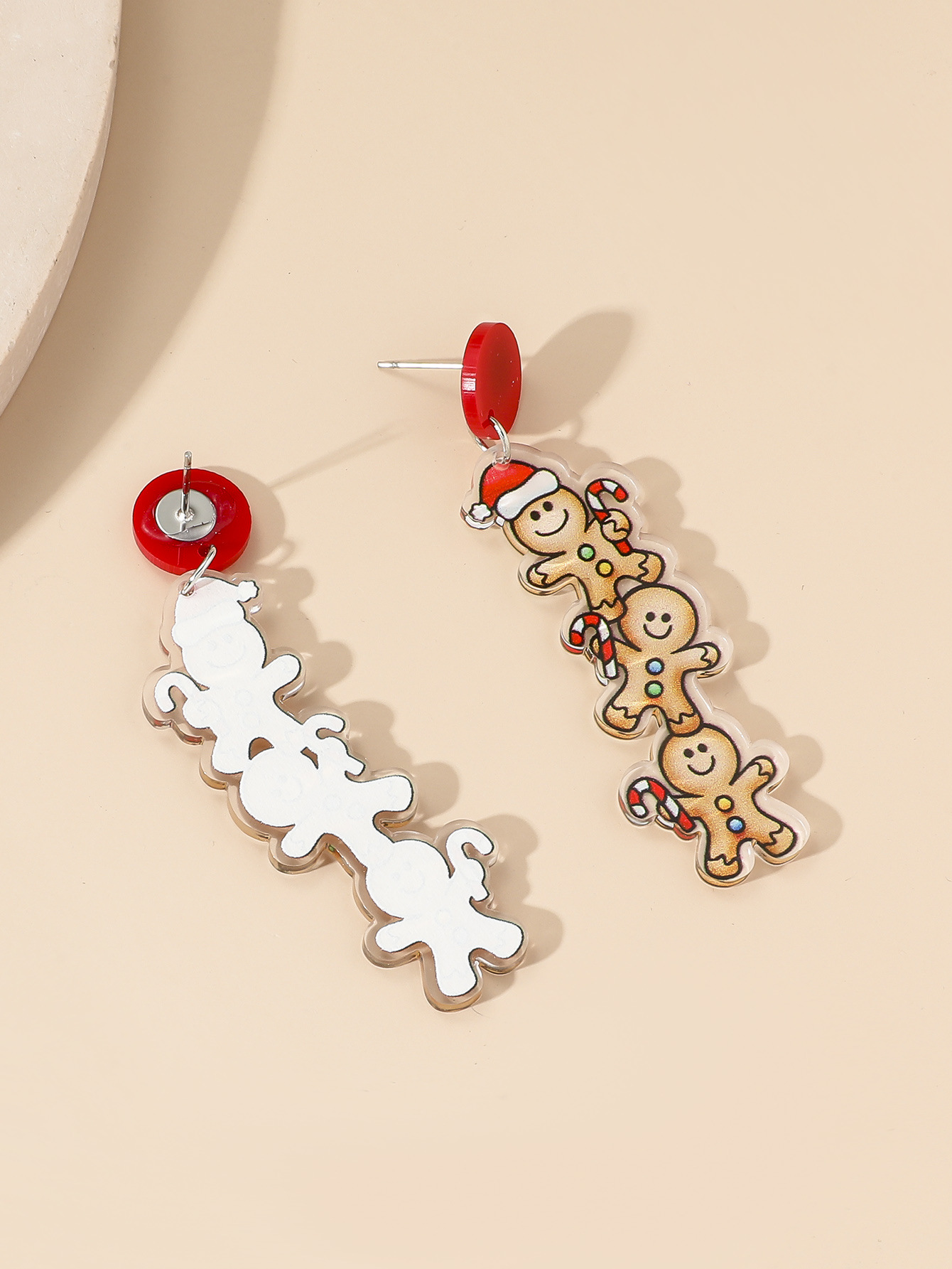 Cute Gingerbread Man Design Christmas Dangle Earrings Party - Temu ...