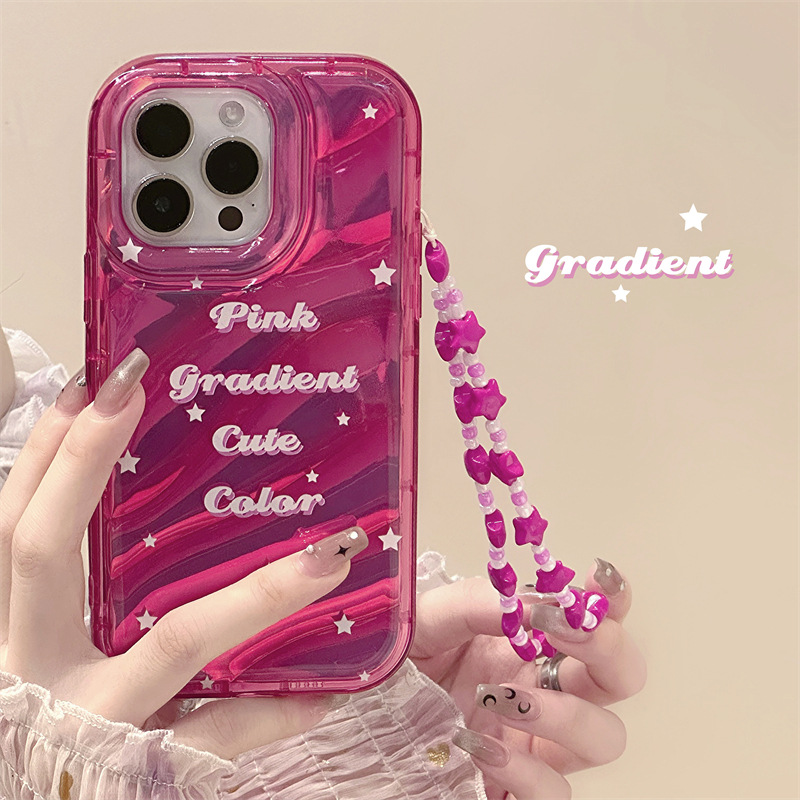 Transparent Glitter Pink Case For Iphone 12 Pro Max