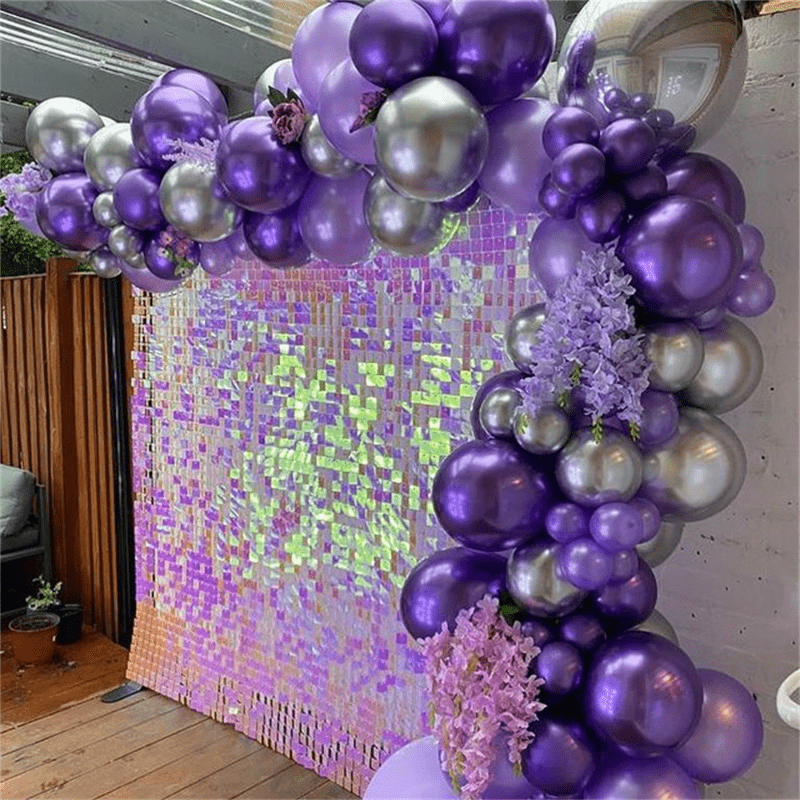 Decoraciones navideñas Globos de mariposa púrpura Guirnalda Arco Globo de  látex Decoración de fiesta de cumpleaños Niños Adultos Baloon de boda