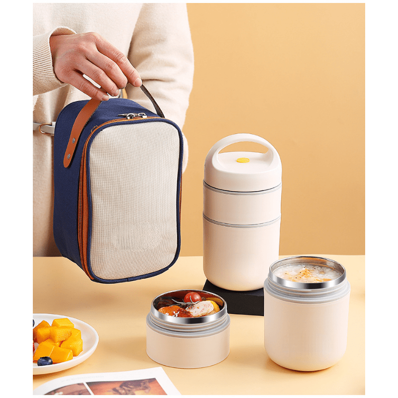 1pcs Thermal insulation lunch box soup box office worker thermal insulation  bucket small soup box soup cup Congee cup soup pot portable breakfast box