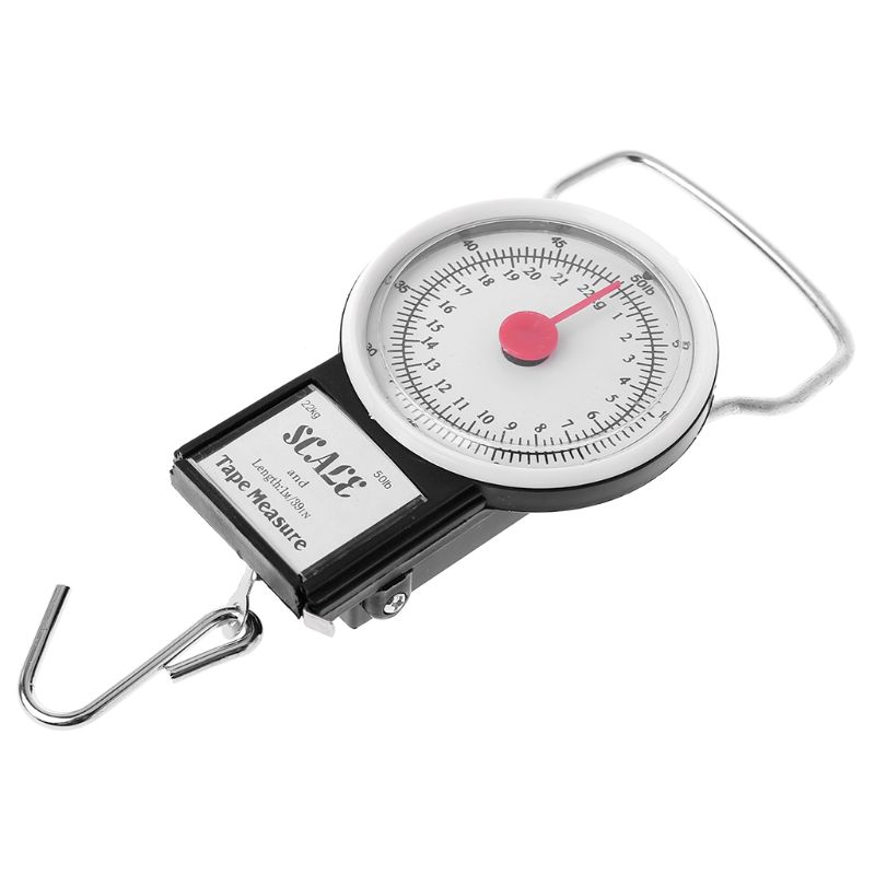 Hanging Spring Dial Scale 110lb/50kg Big Game Scale，Hanging Scale with 2  S-Hooks