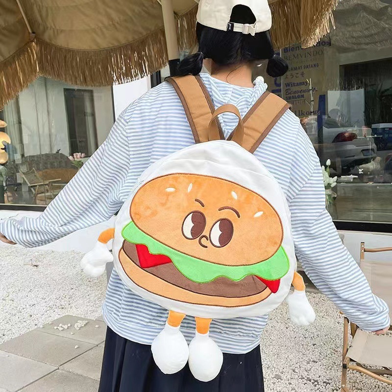 Bolsa Hamburguesa 1pc Mochila Dibujos Animados Linda Mochila