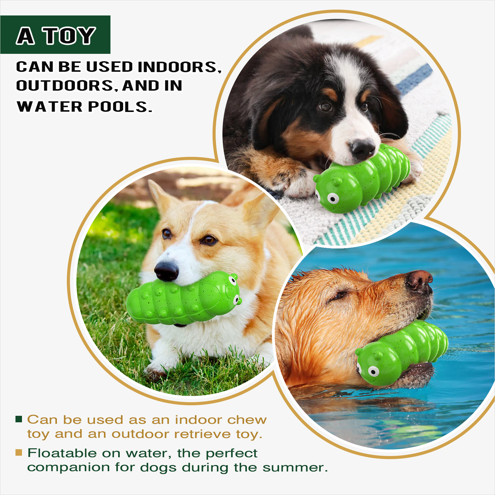 Dog Toys Summer, Water Resistant Dog Toy