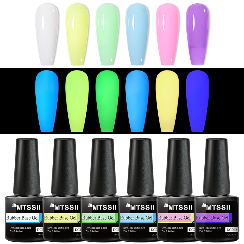 MTSSII 7ml Neon Rubber Base Gel Color Nail Gel Bright Color