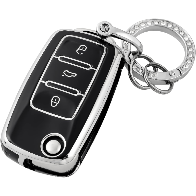 Schlüssel Hülle CARBON für VW Polo Golf Bettle Jetta Passat Caddy T5 Tiguan  EOS