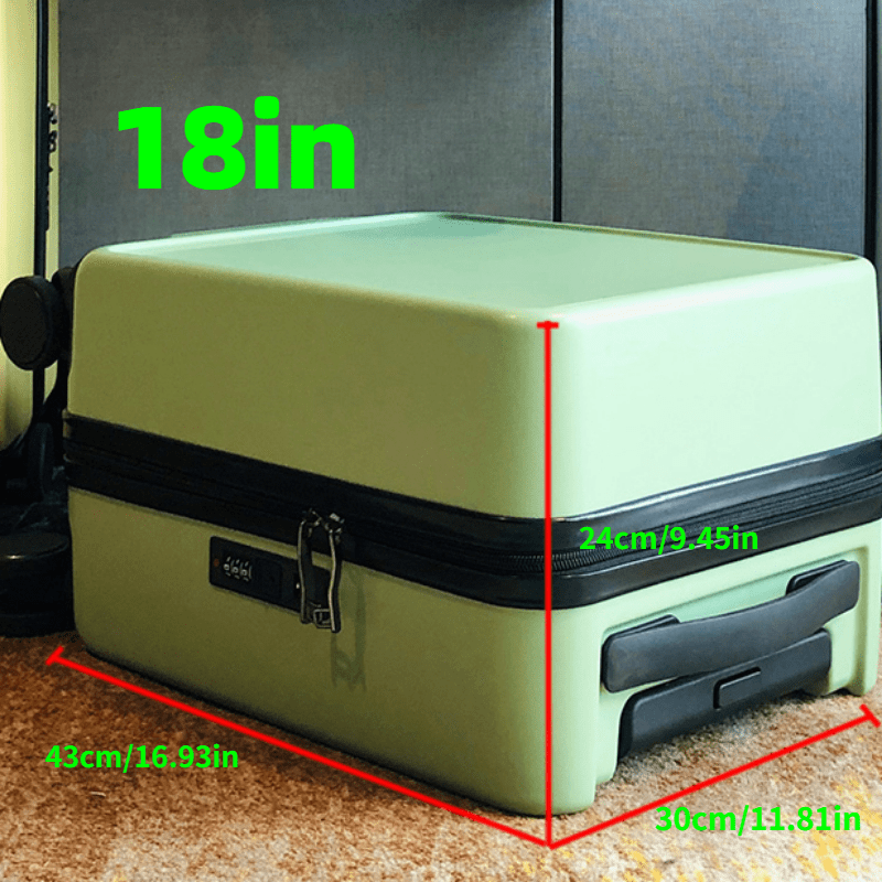 1pc 18inch travel case student luggage lightweight boarding case cute trolley suitcase with password lock simple fashion versatile suitcase 1