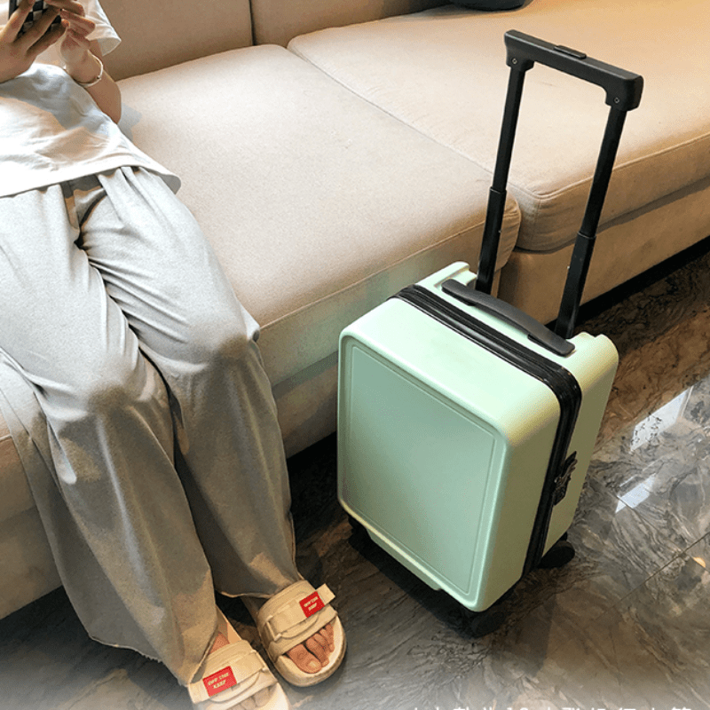1pc 18inch travel case student luggage lightweight boarding case cute trolley suitcase with password lock simple fashion versatile suitcase details 7