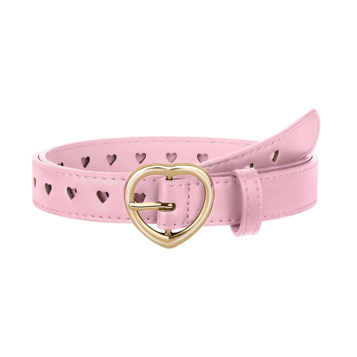 Pu Leather Cute Belt With Heart Buckle For Teen Little - Temu Canada