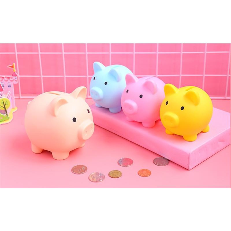 Hucha grande de 2 piezas, banco de monedas para niños y niñas, banco de  dinero de plástico irrompible, bonita caja de dinero de cerdo, regalos