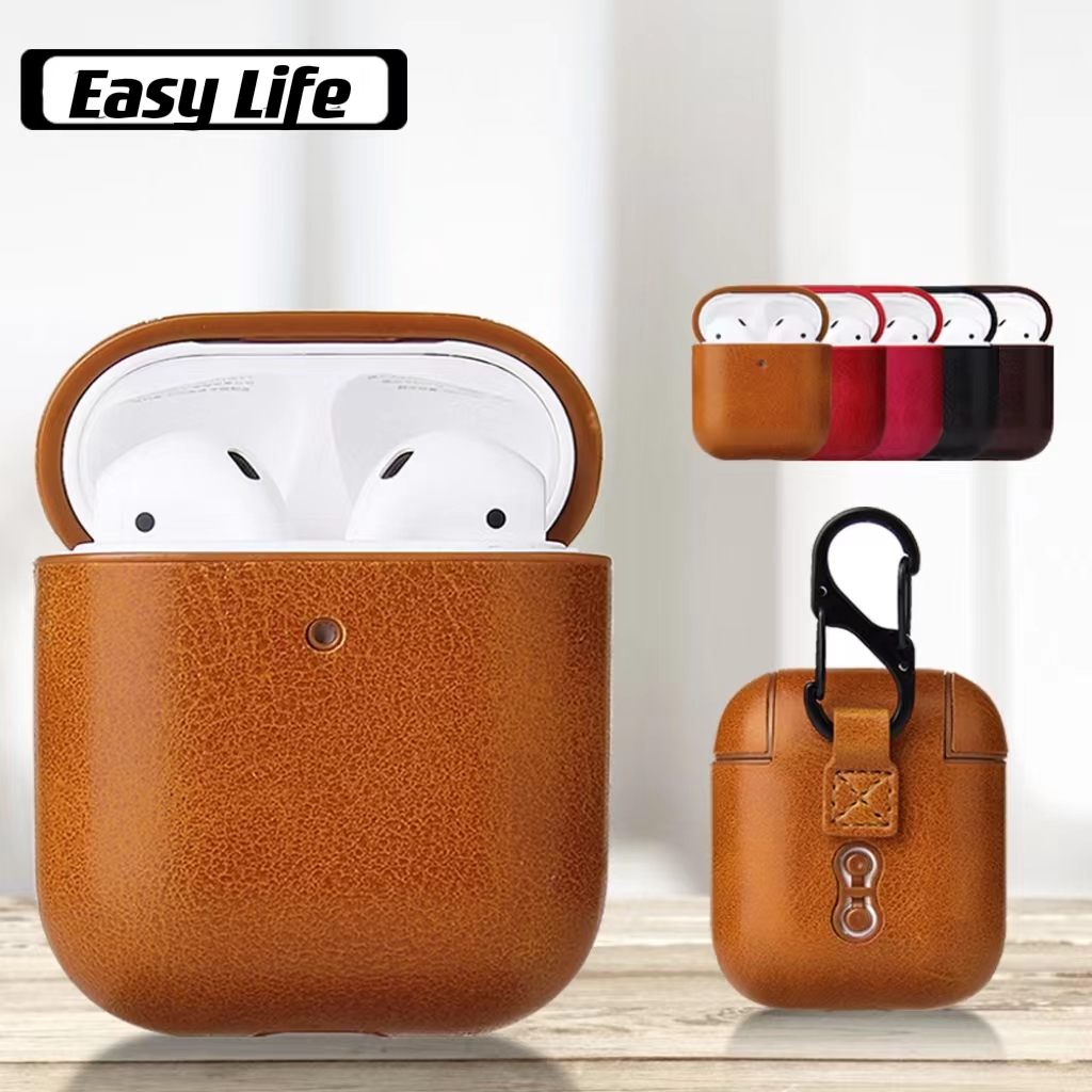 Leather Skin Case For Apple Airpods 1 2 1st 2nd Gen Earphones PU